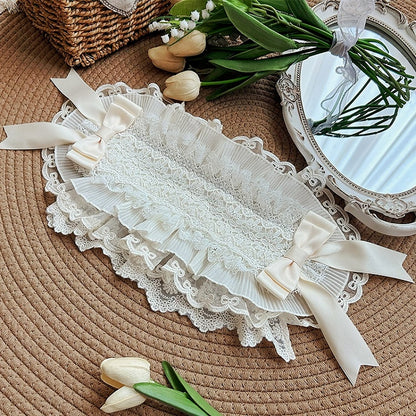 Beige Layered Hairband Ruffle