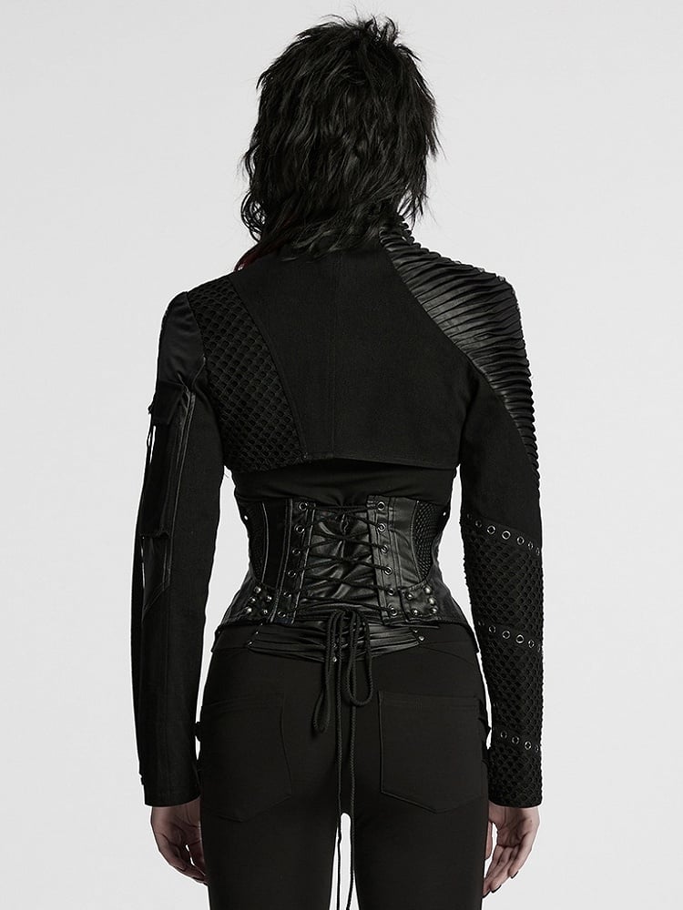 Black Jacket Punk Short Motorcycle Ultra