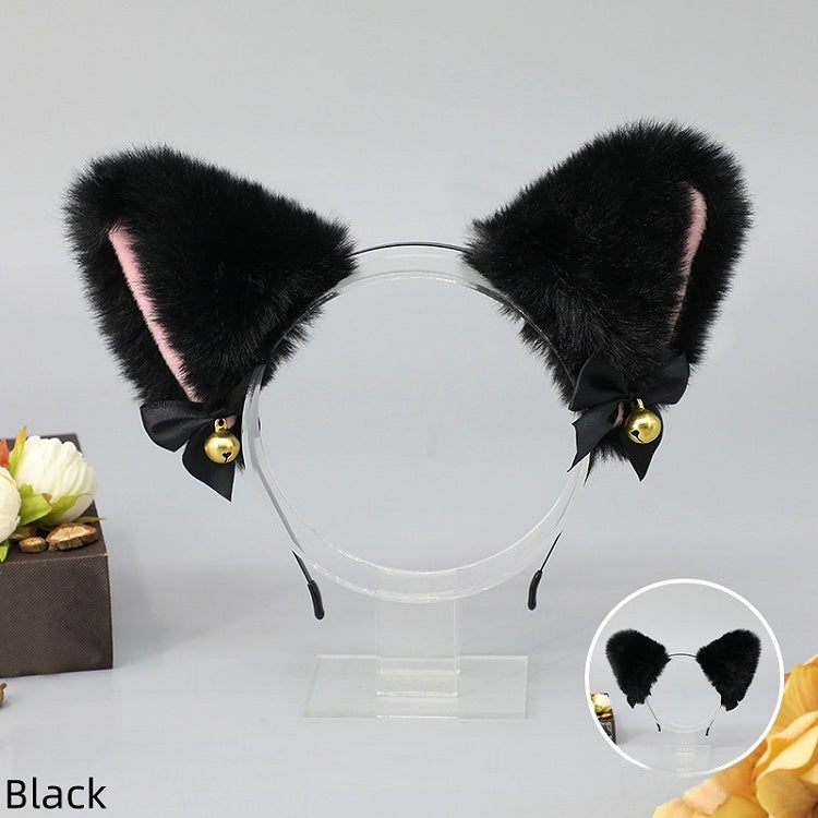 9 Faux Colors with Decoration Fur Cute Bell Bowknot Ear Lolita Fox KC