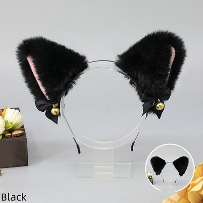 9 Faux Colors with Decoration Fur Cute Bell Bowknot Ear Lolita Fox KC