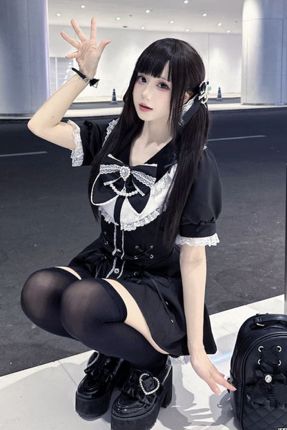 パフパンツインナーリボン＋トップスリーブ