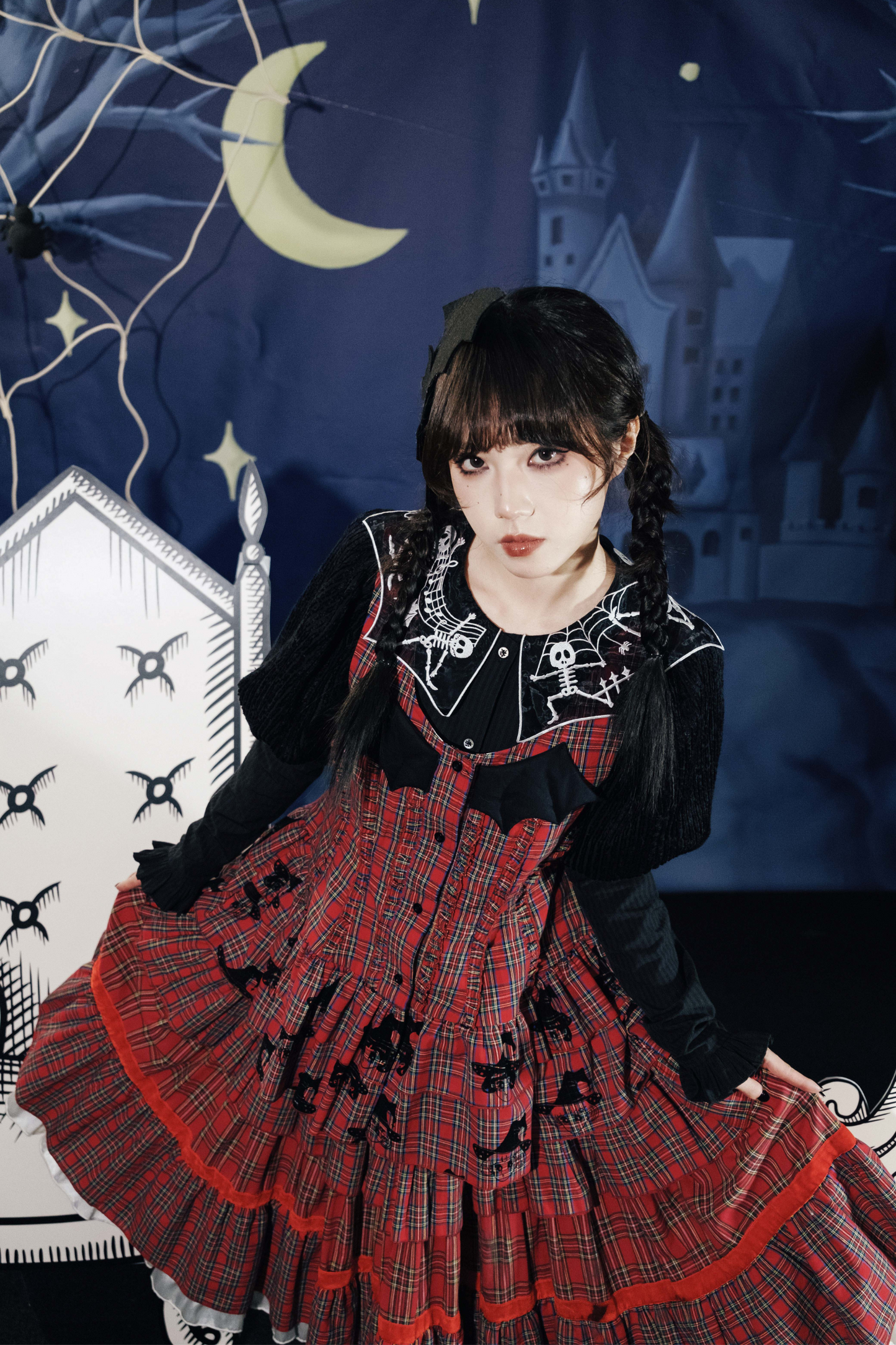 ドラキュラチェックノースリーブトップス