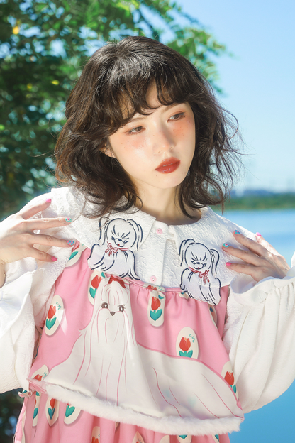 パピースリーブのレトロなロングシャツデザイン