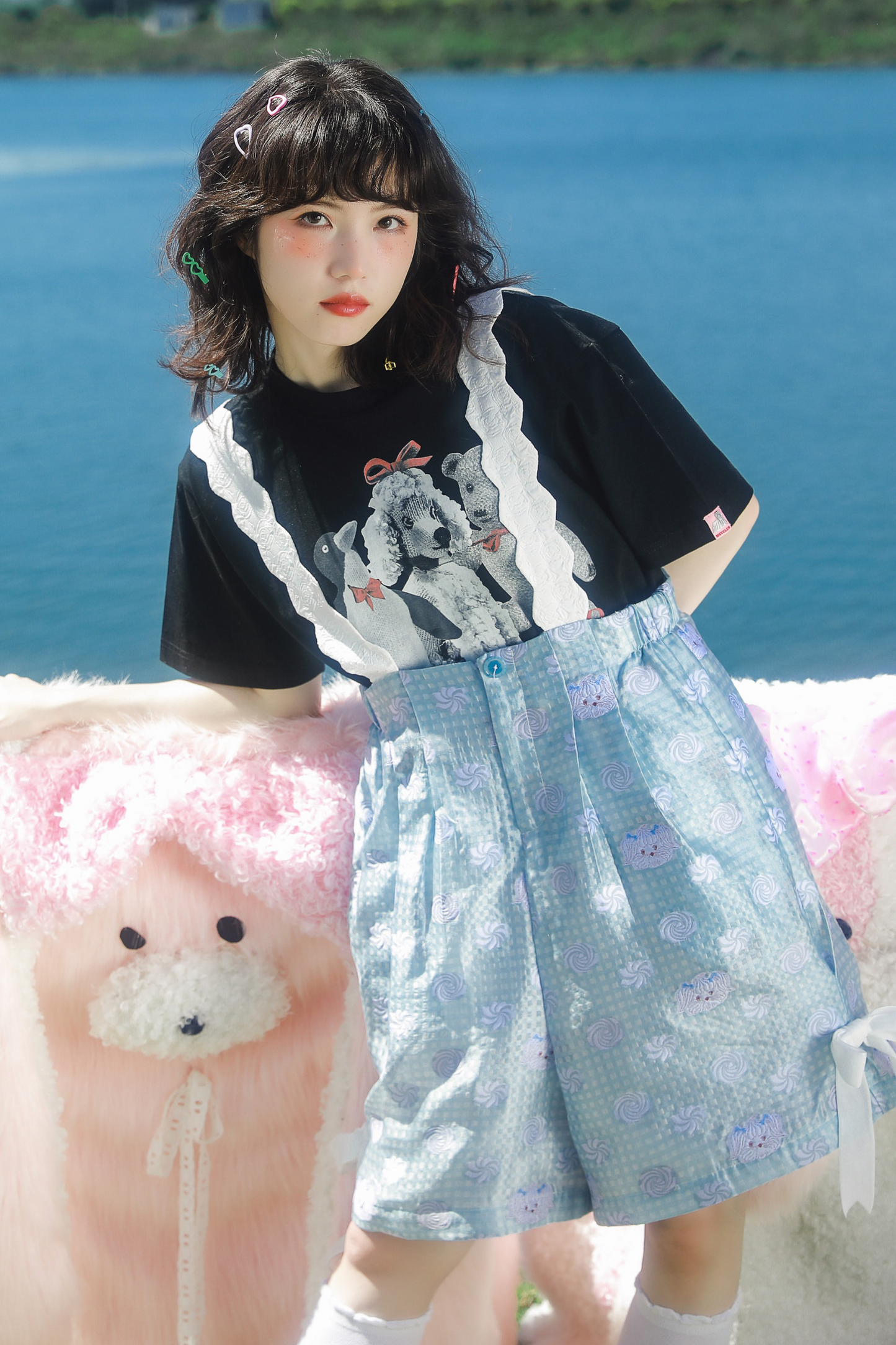 クマペンギンコラージュヴィンテージTシャツ