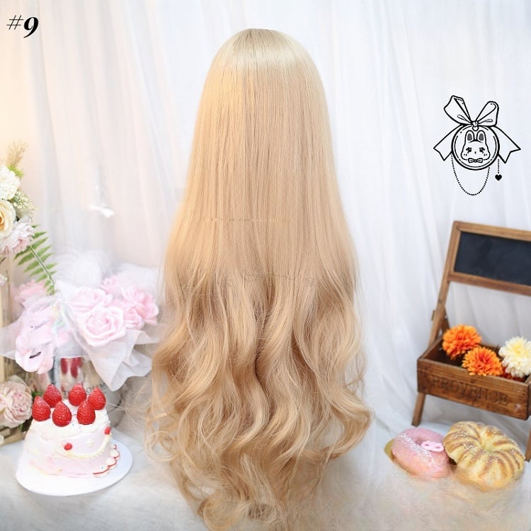 Under Bust Length Synthetic Wig with Bangs