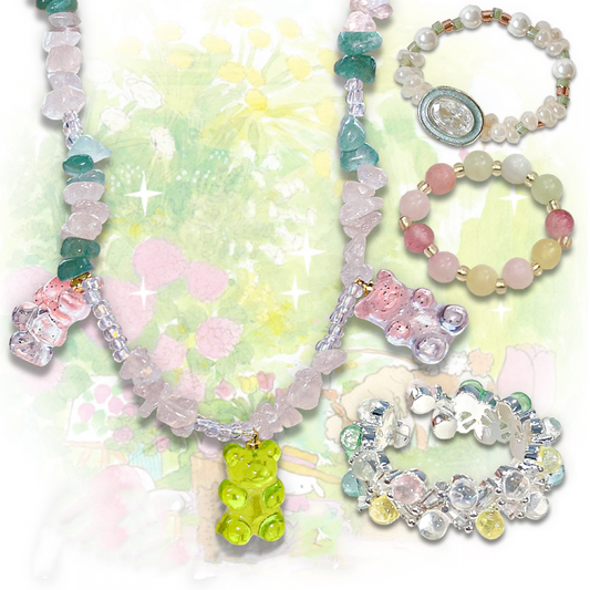 Y2K マクロン グミベア ネックレス リング ブレスレット