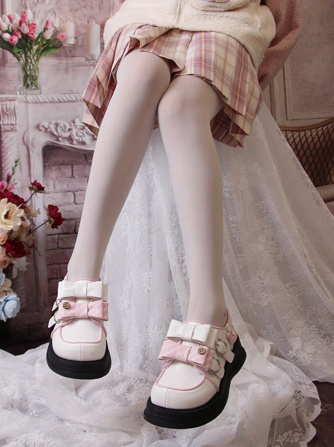 Ribbon Shoes Platform Velvet Lolita
