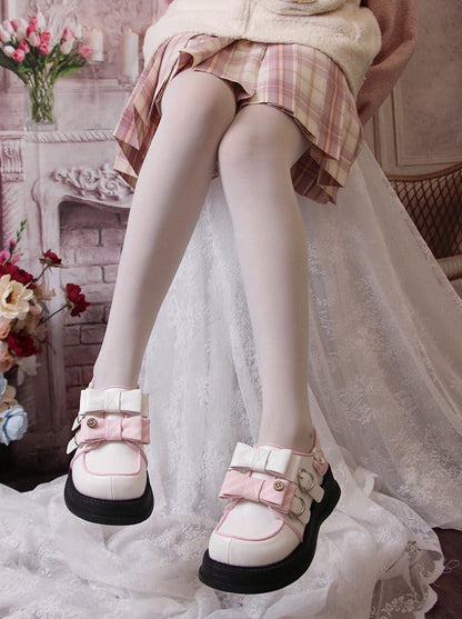 Ribbon Shoes Platform Velvet Lolita