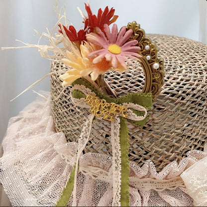 Brooch Bowknot 5 Design Letter Decorated Options Daisy Color