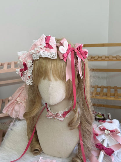 Pink Bow Lace Sweet Lolita Trim KC
