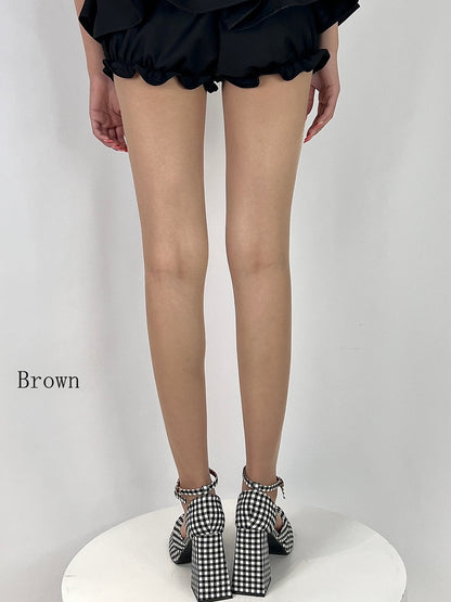 5色のカラーバリエーション セミシアータイツ