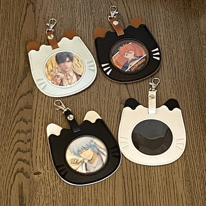 with Options Decorated Cat 4 Round-shaped Holder Ear Card
