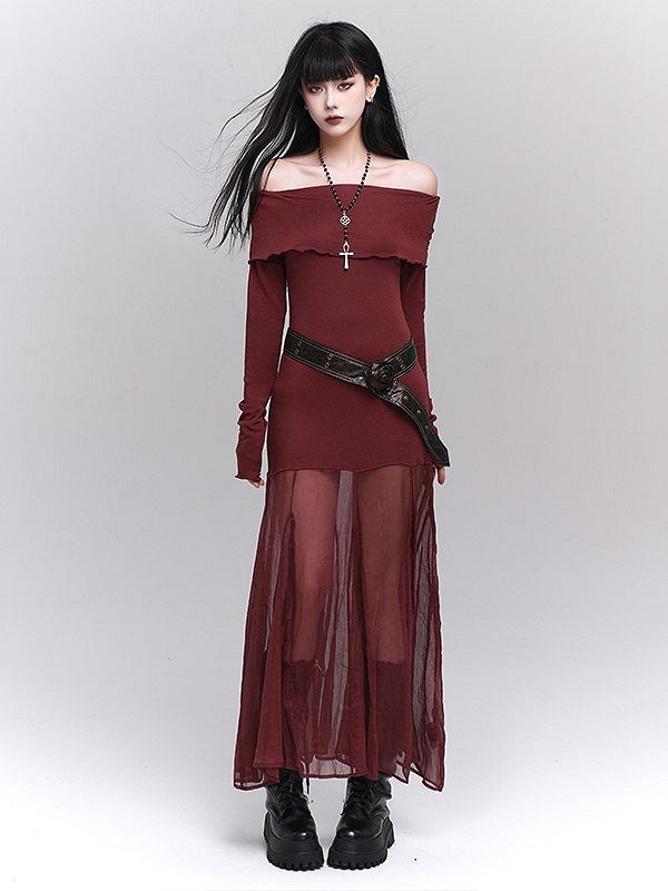 Belt Dark Brown Rose Gothic PU Detail Buckle with Alloy