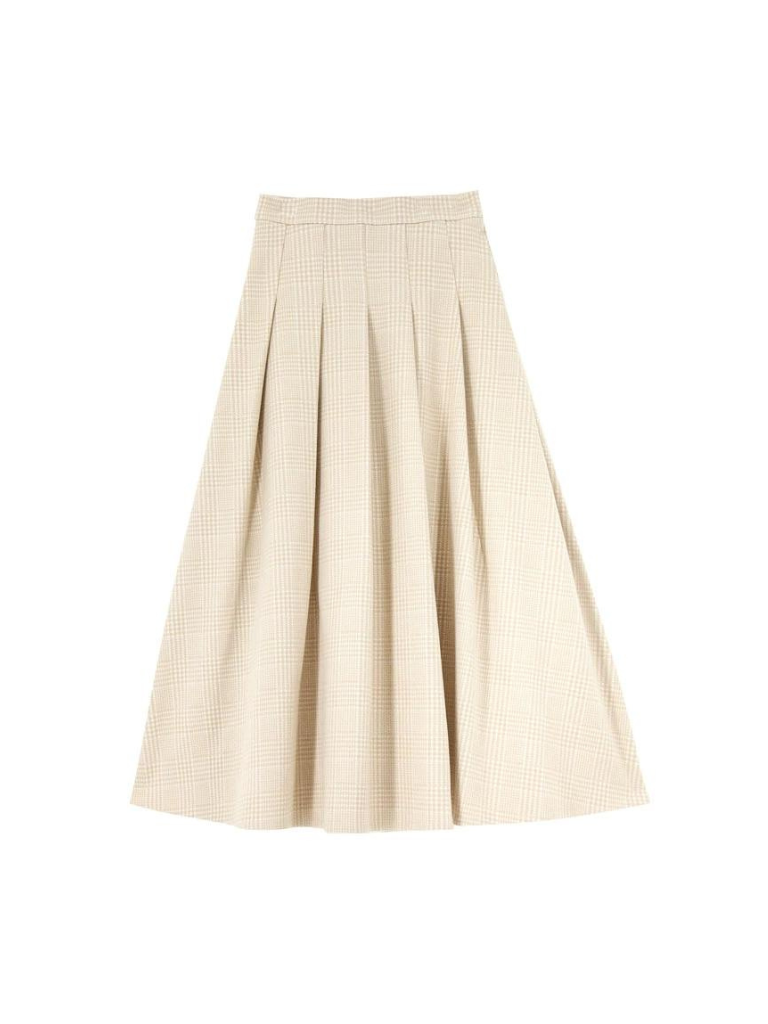 Vest Check Flared Retro + Blouse Check Skirt