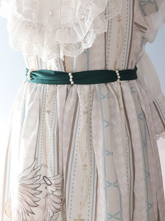 18 Color Options Lolita Belt Pearl Satin