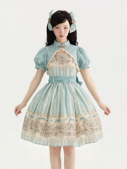 Bolero Puff Sleeevs Blue