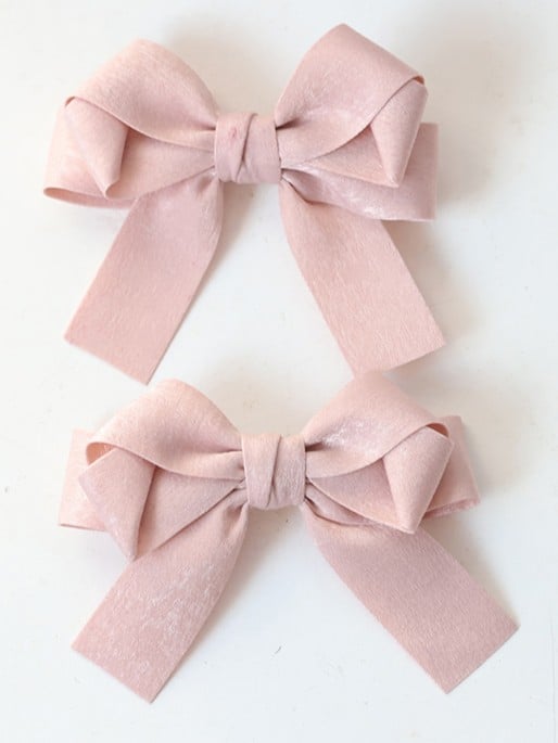 Bowknot Sweet Hairclip Lolita Pink