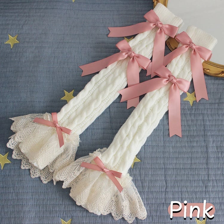 Knit Lace Winter 13-Color Cuffs Long Wrist
