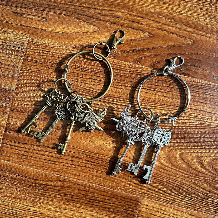 Schlüsselgürtel mit / Schwarzem Charm Kaffee