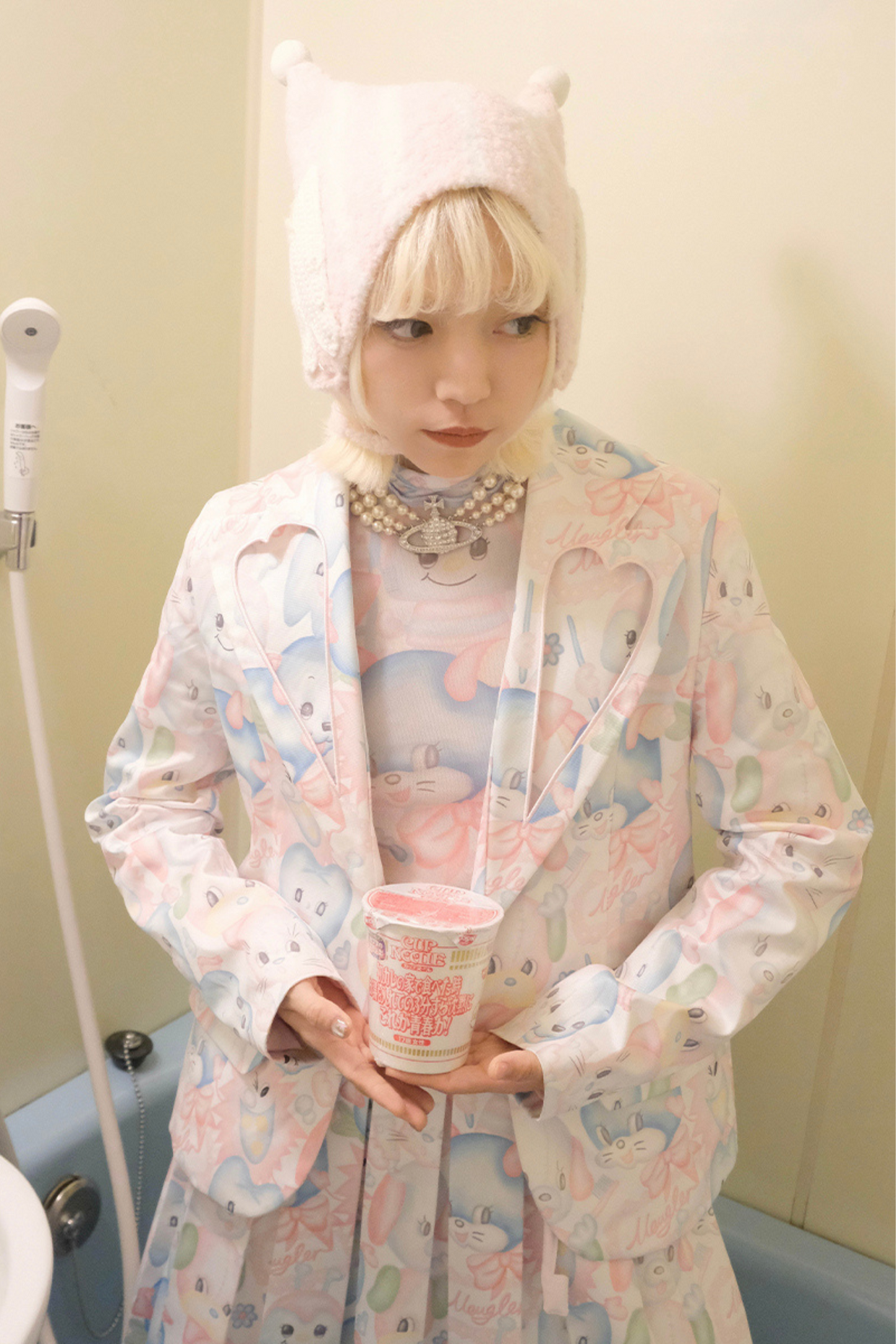 ジャケットy2k + 襟付きスカートファンタジー