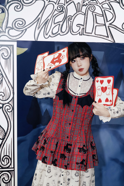 ドラキュラチェックノースリーブトップス