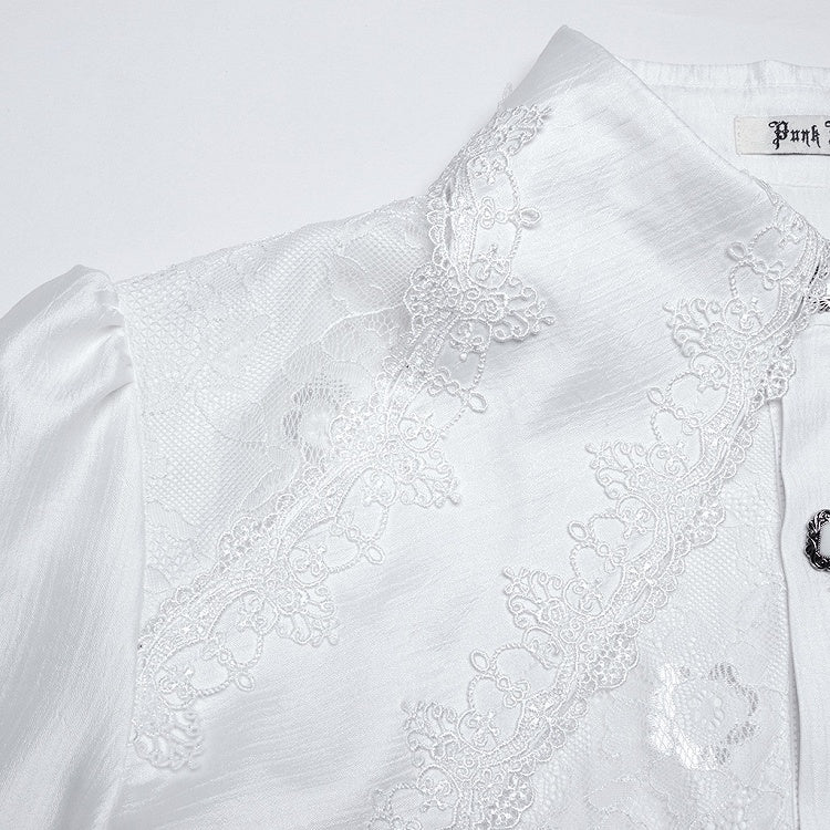 Layered White Shirt Goth Men's Gorgeous
