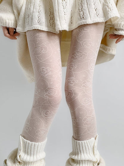 Floral (2 collants résille couleurs)