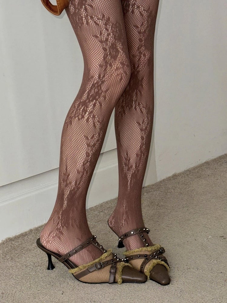 Foral Romantic (Edgy Style) Pattern Lace Tights