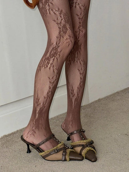 Foral Romantic (Edgy Style) Pattern Lace Tights