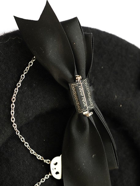 Sweet 4 Dark Options Beret Bowknot