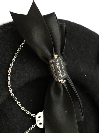 Sweet 4 Dark Options Beret Bowknot