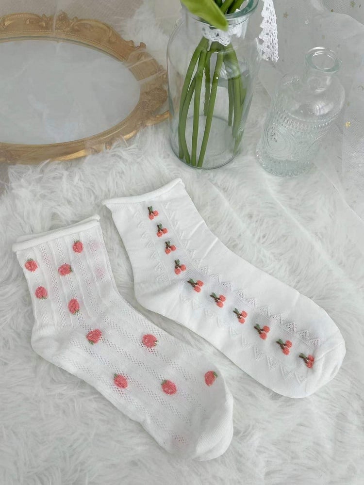 Sweet Lolita White Ankle Socks