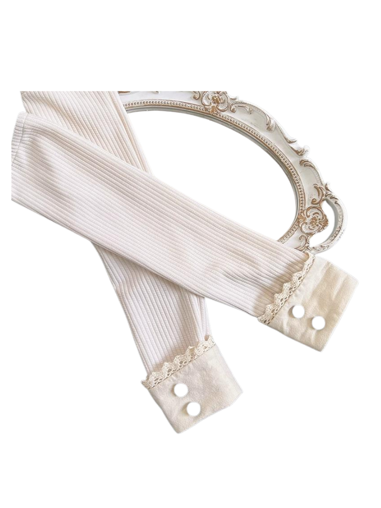 Dienstmädchenkleid Spitze Plissee