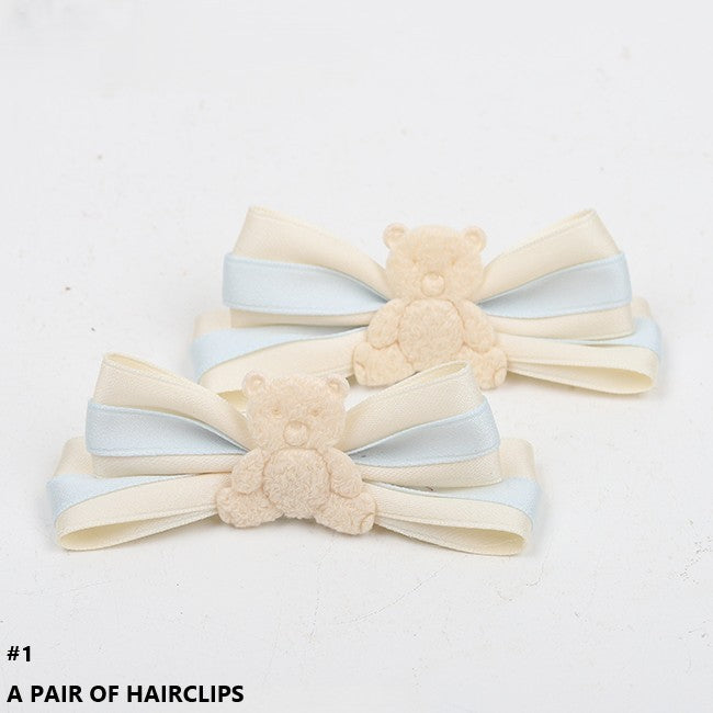 Bear Decoration 4 Sweet Options Lolita Bowknot Hairclip