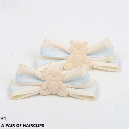Bear Decoration 4 Sweet Options Lolita Bowknot Hairclip
