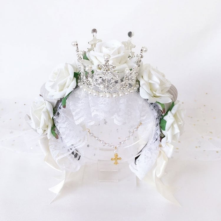 4 Colors Gothic Crown with Faux Accents Horn Rose KC