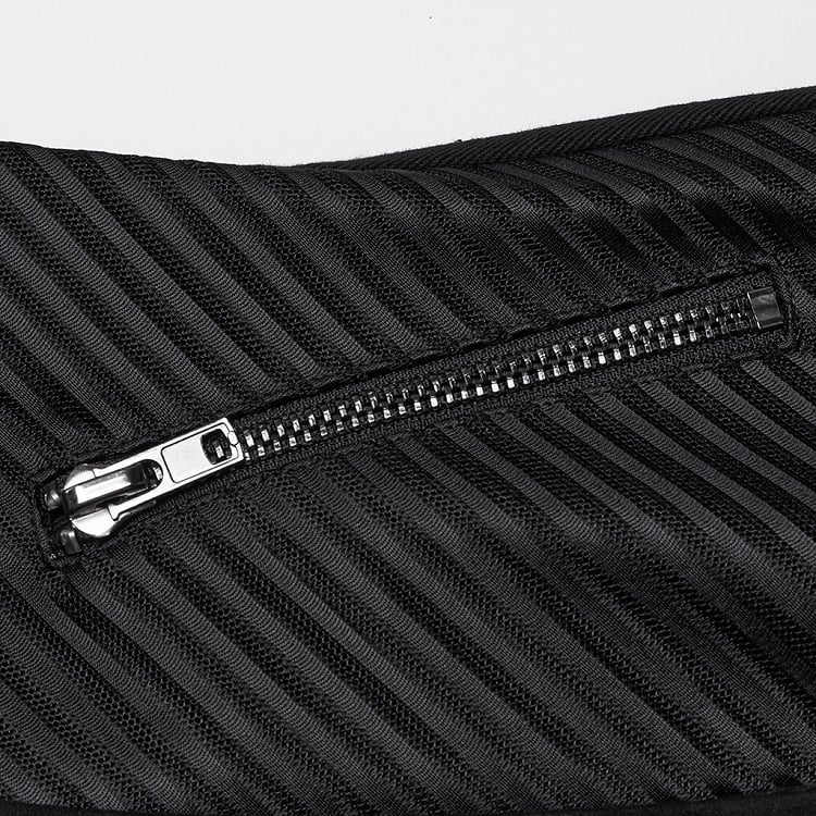 Black Men's Punk Visual Long Jacket