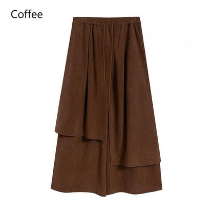 Asymmetrical Cut Pants 3 Wide-leg Design Colors
