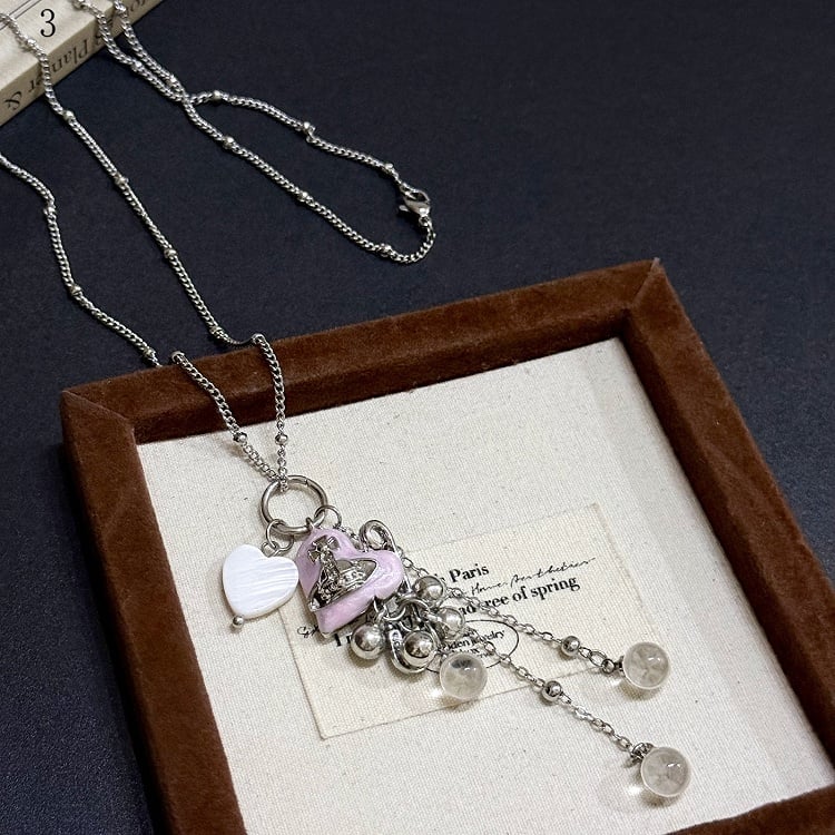 11 Necklace Heart Y2K Options Pendant