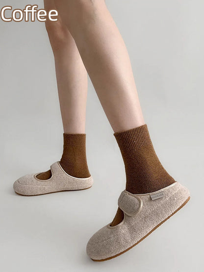 Socks Ribbed Warm Crew (5 Colors)