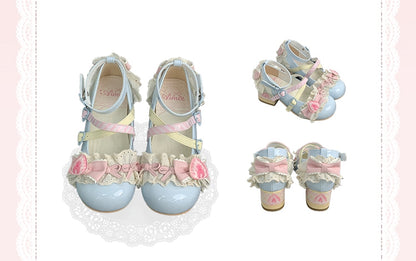 Shoes Mary Sweet Lolita Strawberry Cake Blue Jane Salt Sea