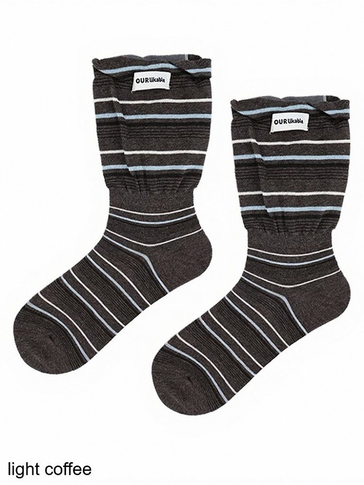 4 Colors Vintage Style Striped Ankle Socks - ModaSwings