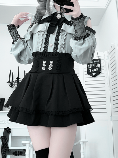 Detail Jirai Cutout in Style | Dusty Kei Blouse Green