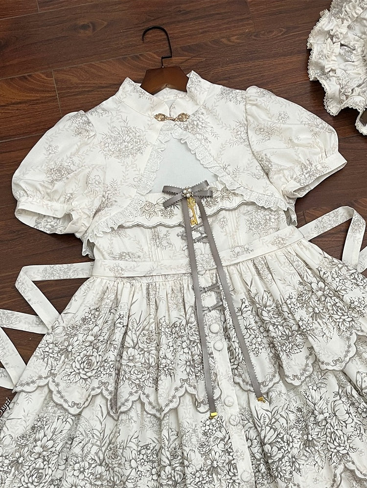 Puff Sleeevs Bolero White