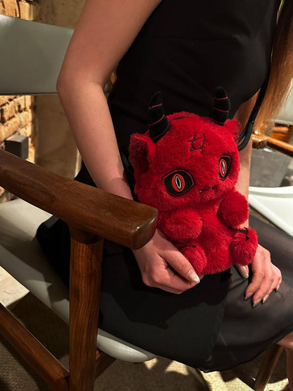 Y2Kぬいぐるみバッグ レッドデビルゴシック