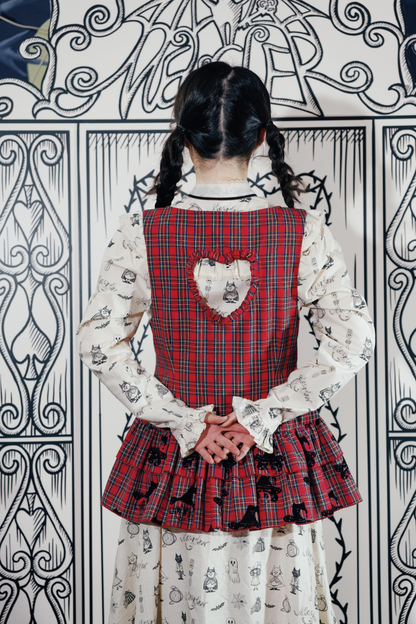 ドラキュラチェックノースリーブトップス