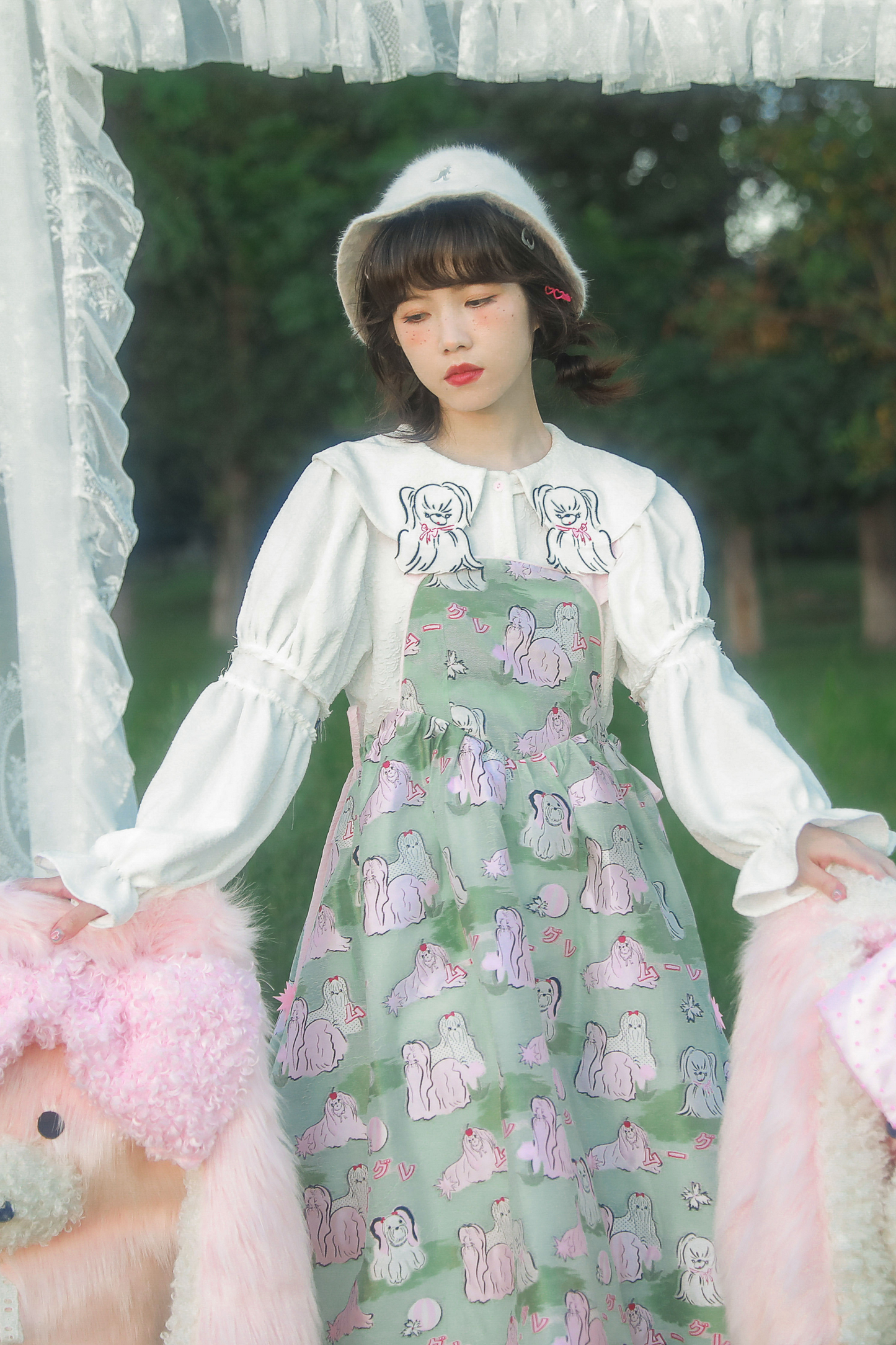 パピースリーブのレトロなロングシャツデザイン