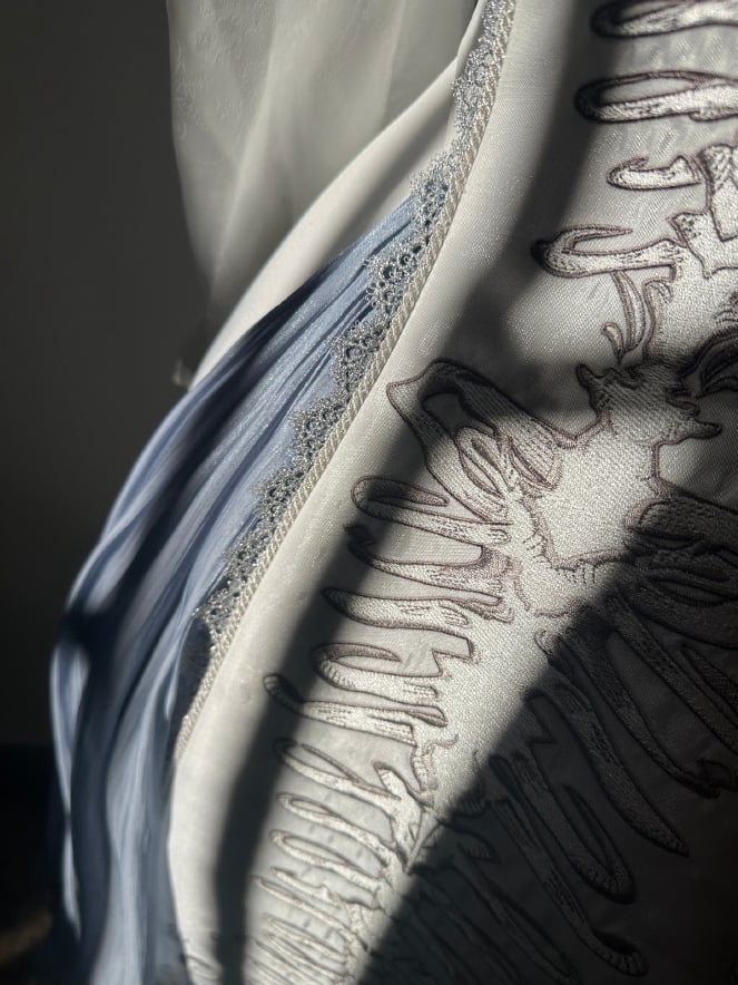 Waistcoat Prince Ouji Tie Tailcoat Siren Jabot Vest Embroidery Dark with Long Lolita White Ribs