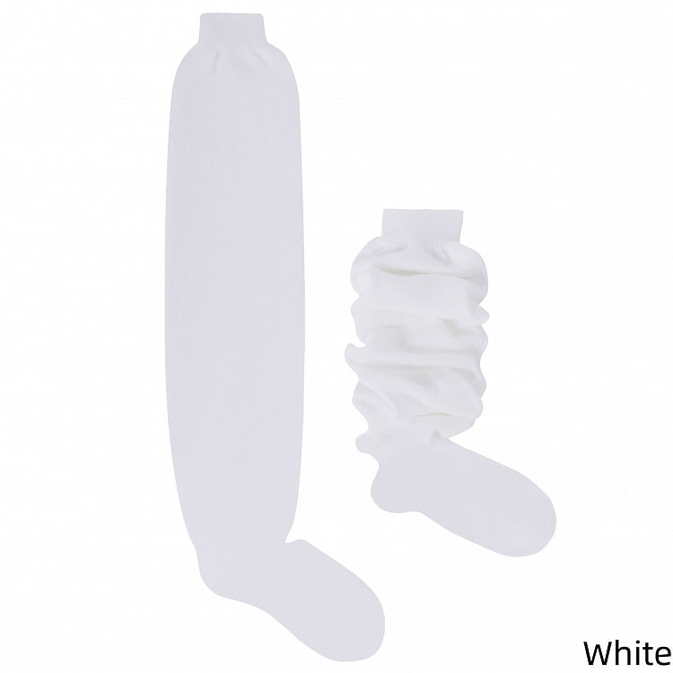 JK Socks Loose Slimming 70CM White/White/Black Creamy