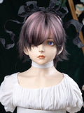 Black Color Length Highlight 35CM Short and Ouji Pink Wig Hair